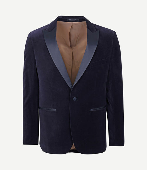 Smoking blazer velvet donkerblauw