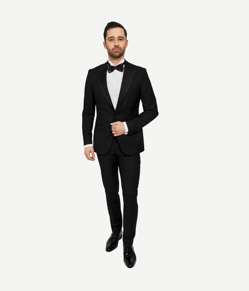 Suitable smoking New York 100% wol | Slim-fit