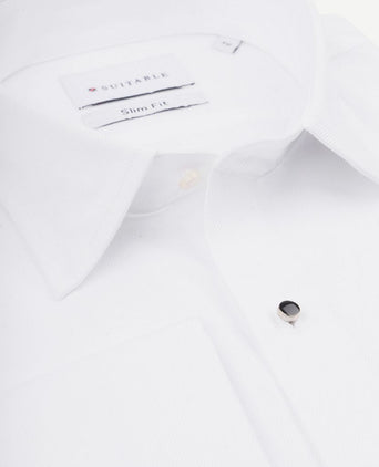 Suitable smoking overhemd wit slim-fit