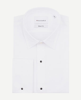 Suitable smoking overhemd wit slim-fit