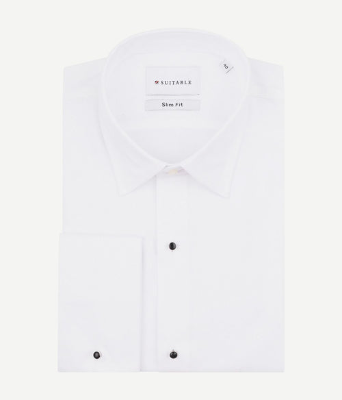 Suitable smoking overhemd wit slim-fit