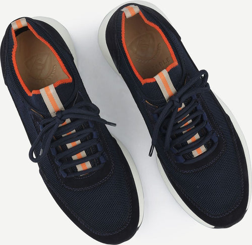 Sneaker suede donkerblauw