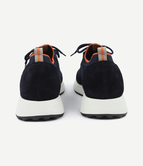 Sneaker suede donkerblauw