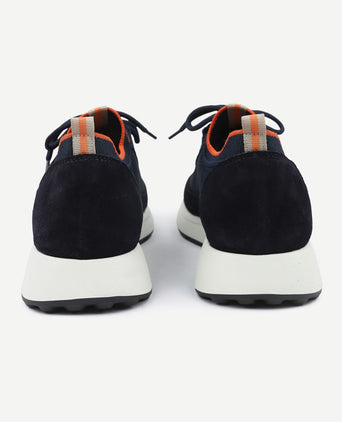 Sneaker suede donkerblauw