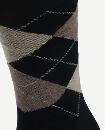 Sokken argyle donkerblauw