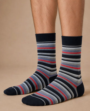 Sokken (3-pack) print donkerblauw multicolour