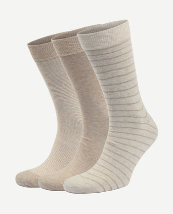 Sokken (3-pack) print ecru
