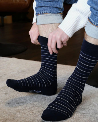 Sokken (3-pack) print donkerblauw