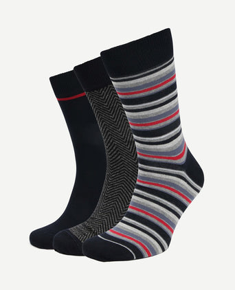 Sokken (3-pack) print donkerblauw multicolour