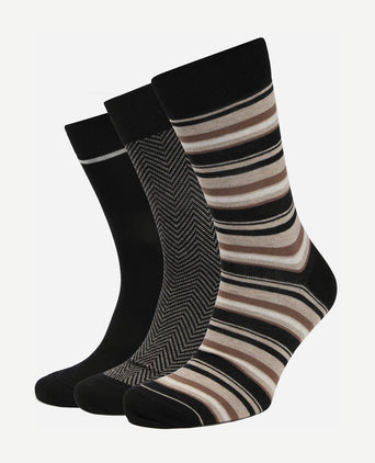Sokken (3-pack) print zwart multicolour