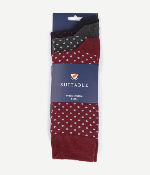 Suitable sokken (3-pack) stippen multicolour