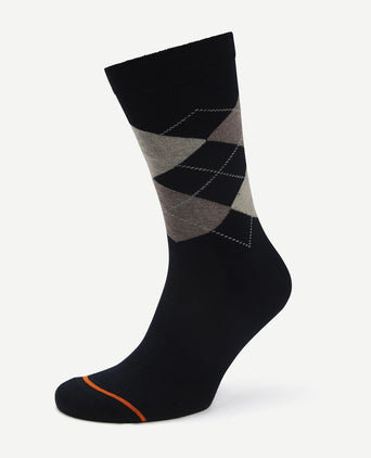 Sokken argyle donkerblauw