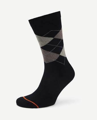 Sokken argyle donkerblauw