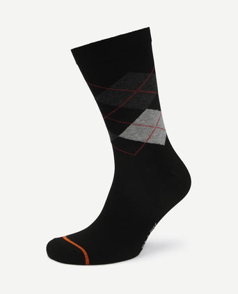 Sokken argyle zwart