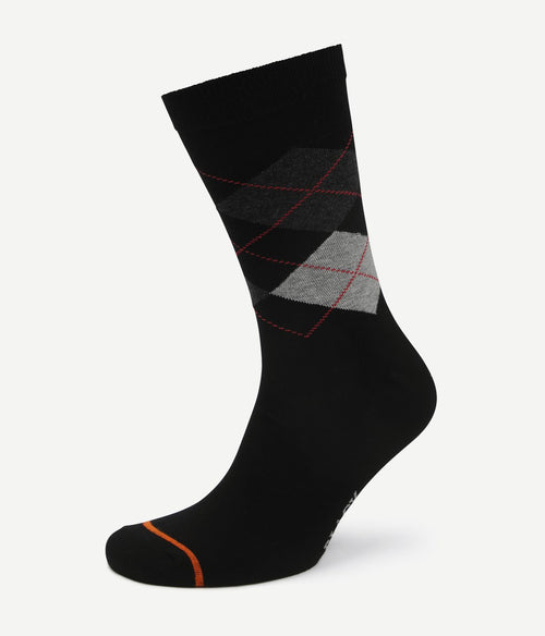 Sokken argyle zwart