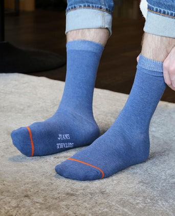 Sokken bio indigo blauw