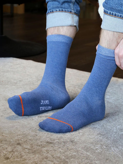 Sokken bio indigo blauw