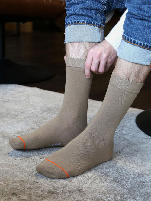 Sokken bio taupe
