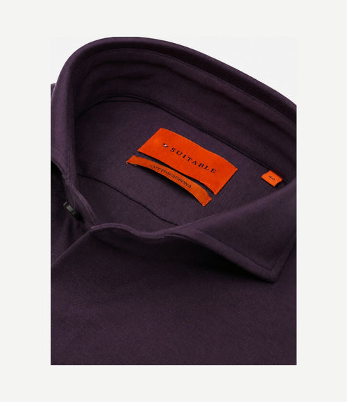Sorona overhemd aubergine