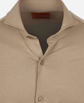 Suitable sorona overhemd beige | Slim-fit