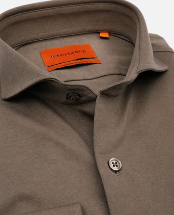 Sorona overhemd dark taupe