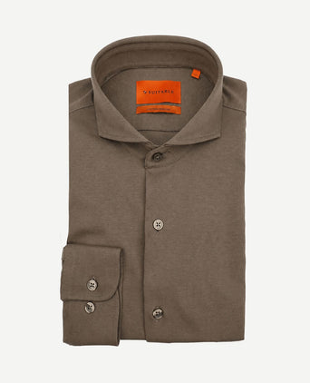 Sorona overhemd dark taupe
