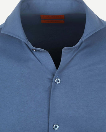 Suitable sorona overhemd denim blauw | Slim-fit