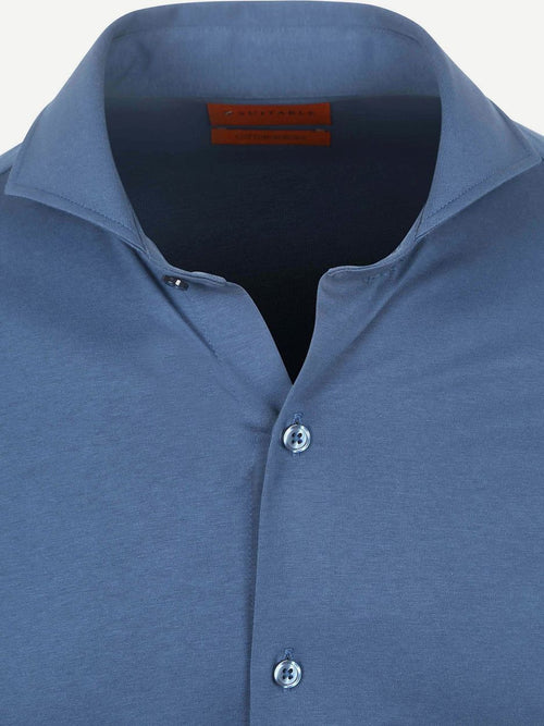 Suitable sorona overhemd denim blauw | Slim-fit