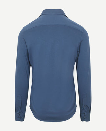 Suitable sorona overhemd denim blauw | Slim-fit