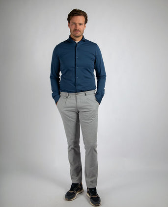 Suitable sorona overhemd denim blauw | Slim-fit