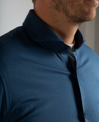 Suitable sorona overhemd denim blauw | Slim-fit