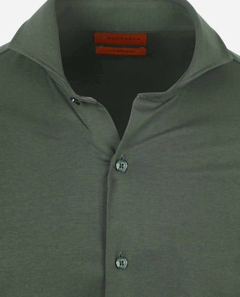 Suitable sorona overhemd donkergroen | Slim-fit