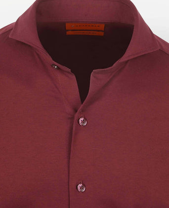 Suitable sorona overhemd wine rood | Slim-fit