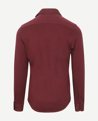 Suitable sorona overhemd wine rood | Slim-fit