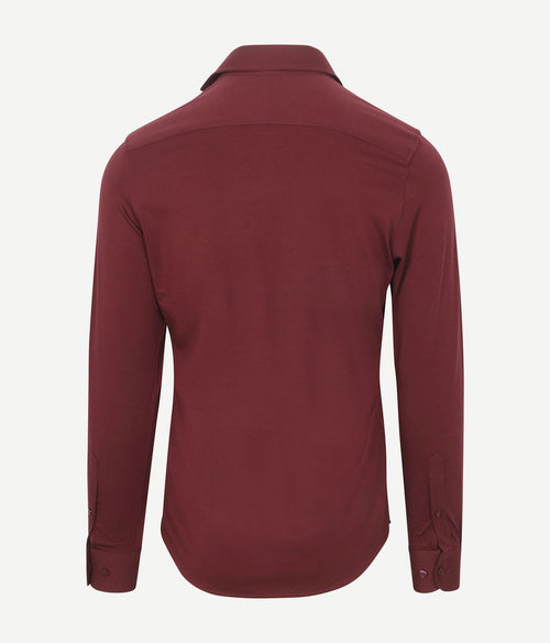 Suitable sorona overhemd wine rood | Slim-fit