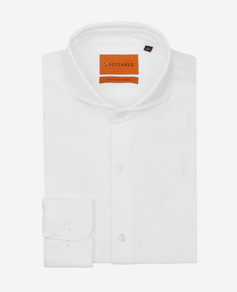 Suitable sorona overhemd gebroken wit | Slim-fit