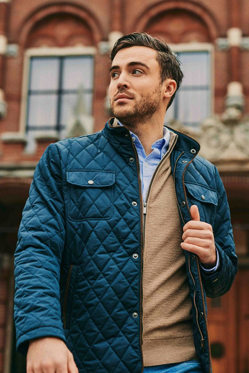 Suitable step jas donkerblauw | Regular-fit