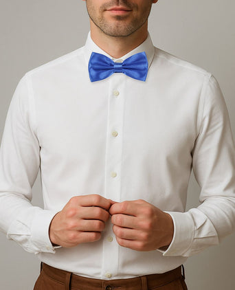 Suitable strik satijn kobalt blauw