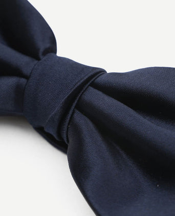 Satin strik blauw