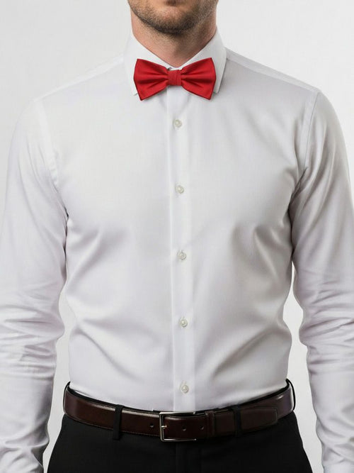 Satin strik rood