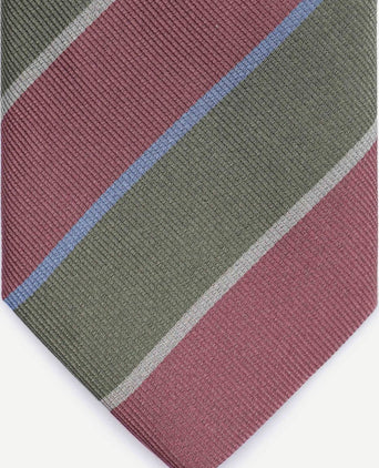 Stropdas zijde triple stripe groen