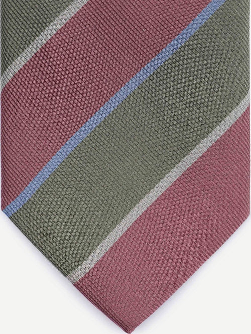 Stropdas zijde triple stripe groen