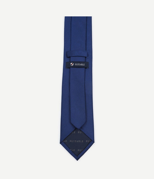 Zijde stropdas royal blauw
