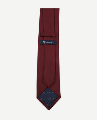 Zijde stropdas bordeaux