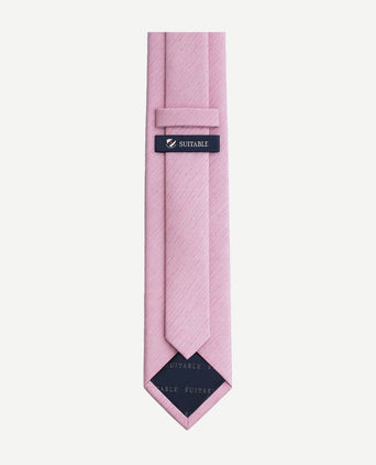 Zijde stropdas melange roze