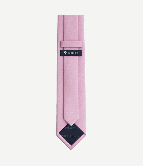 Zijde stropdas melange roze