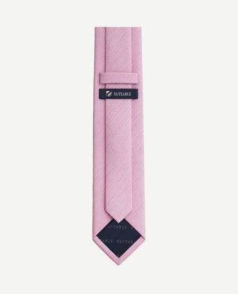 Zijde stropdas melange roze