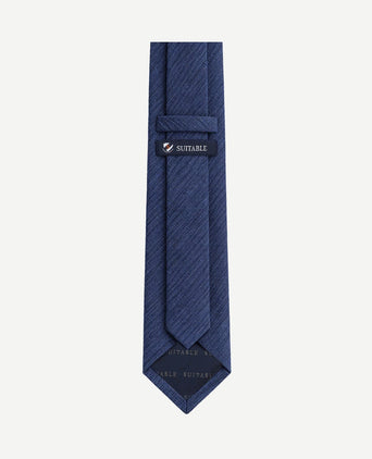 Zijde stropdas two toned donkerblauw