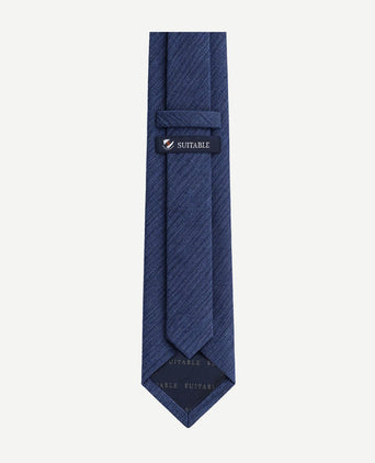 Zijde stropdas two toned donkerblauw