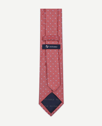 Stropdas zijde blue star rood